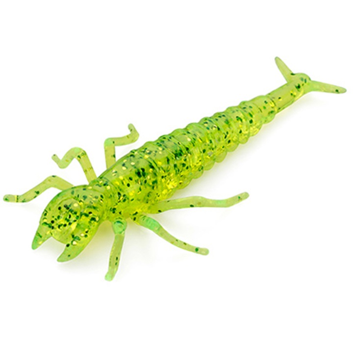 Комплект от 8 меки примамки за насекоми FishUp Diving Bug 5cm 026 Flo Chartreuse Green