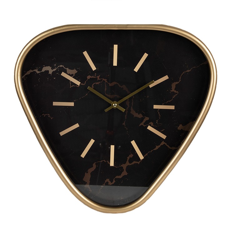 Стенен часовник от черно злато 40х6х38 см