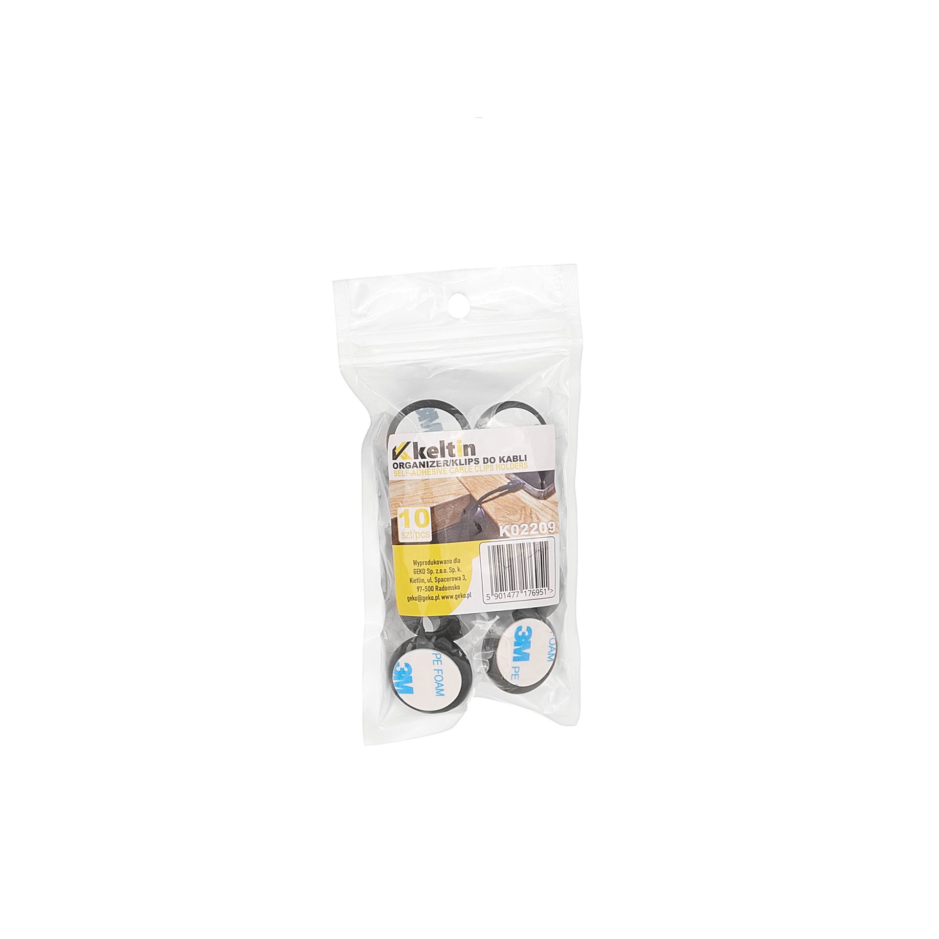 Set Riglete Cabluri Set organizatoare cabluri, 28 x 28 mm, 10 elemente, Keltin K02209 - eMAG.ro