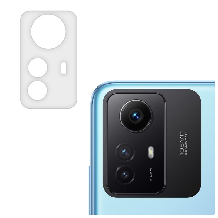 Set folii SILKASE pentru Xiaomi Redmi Note 12S, 3 buc, protectie camera silicon, regenerabile