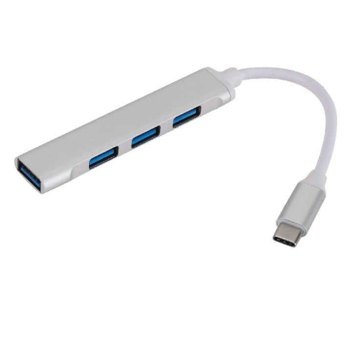 Hub USB 3.1 tip C cu 4 porturi USB 3.0, carcasa aluminiu, HOPE R