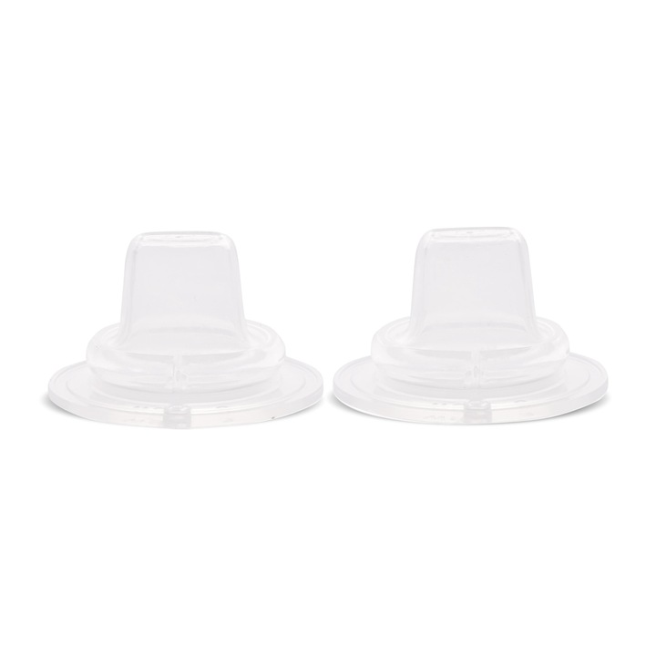 Set 2 Tetine, adaptor moale din silicon, pentru cani si biberoane cu gat larg, debit rapid, non-toxic si non-alergic, fara BPA, 9 luni+, Marimea XL