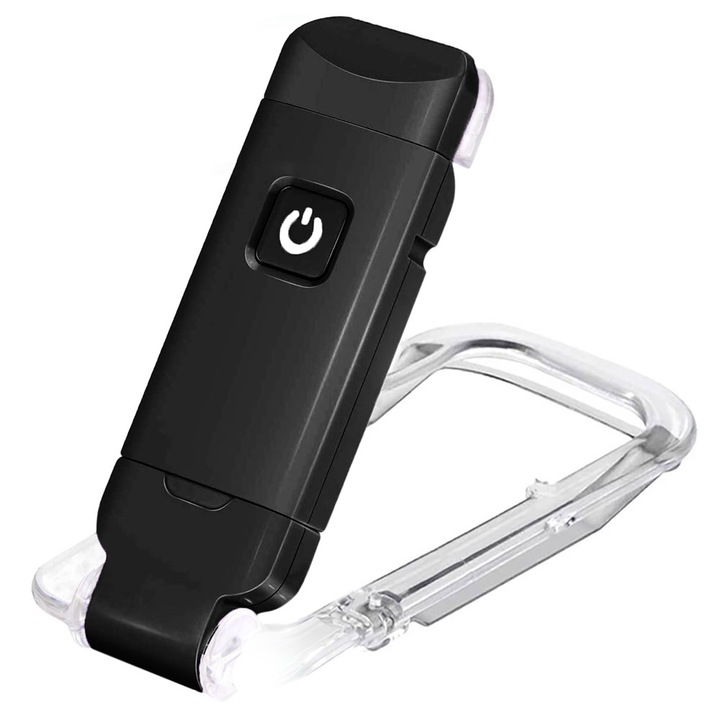 Lampa de citit, Bliibee, cu 3 Tipuri De Lumina LED si 3 Nivele de Intensitate, negru