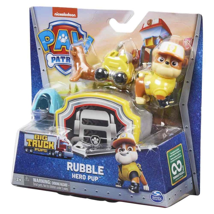 Комплект от 2 фигурки Paw Patrol Big Truck - Rubble Hero Pup, 20 x 19 x 6,5 cm
