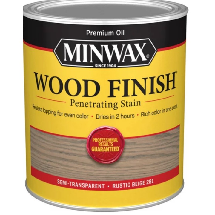 Vopsea pentru lemn pe baza de ulei Minwax® Wood Finish™ Rustic Beige, 0.946 L