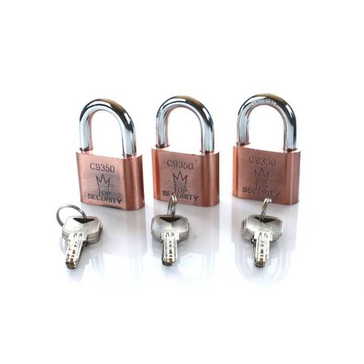 Set lacate RICHMANN, 3 bucati, 50mm, 9 chei, nichel/otel