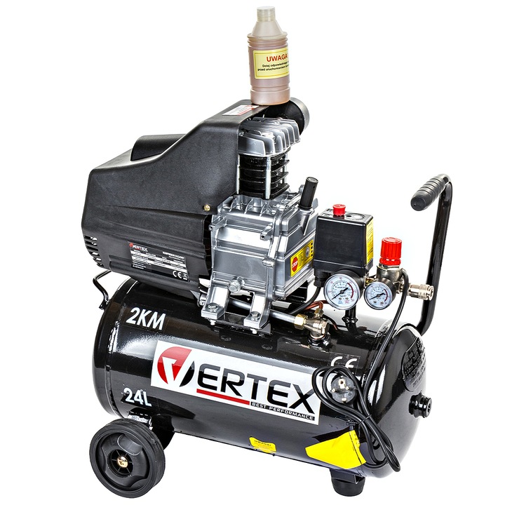 Compresor ulei, Vertex, 24 l, Multicolor