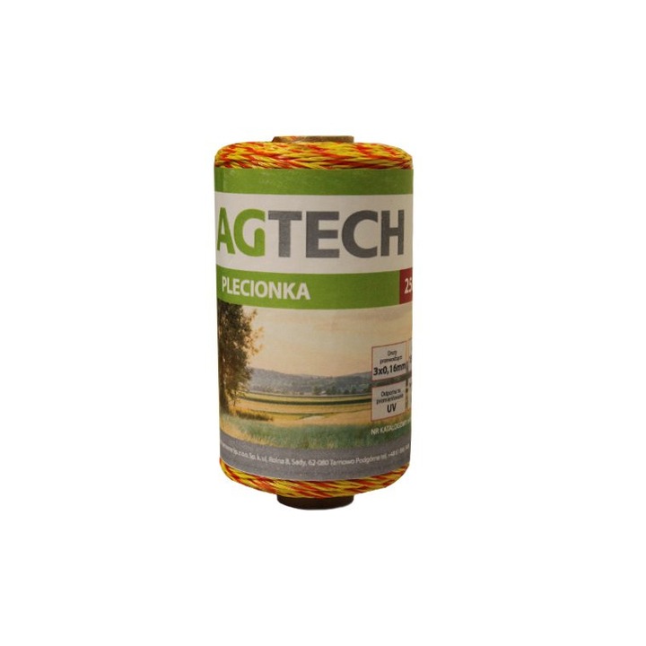 Оплетка за ел. огради Kramp, Жълто/Червено, 250 м