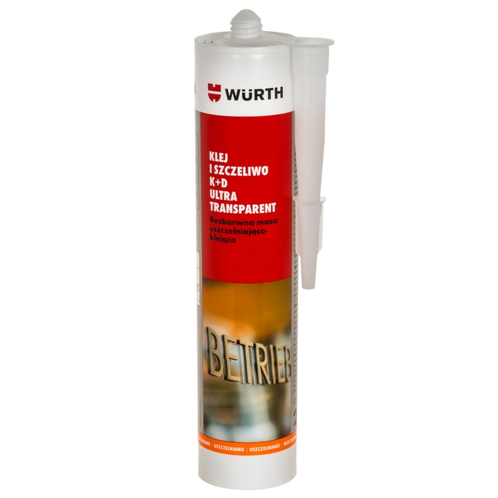 Adeziv si etansant / sigilant Wurth K+D Ultra Transparent elastic, pe baza de MS-polimeri, transparent, 290ml