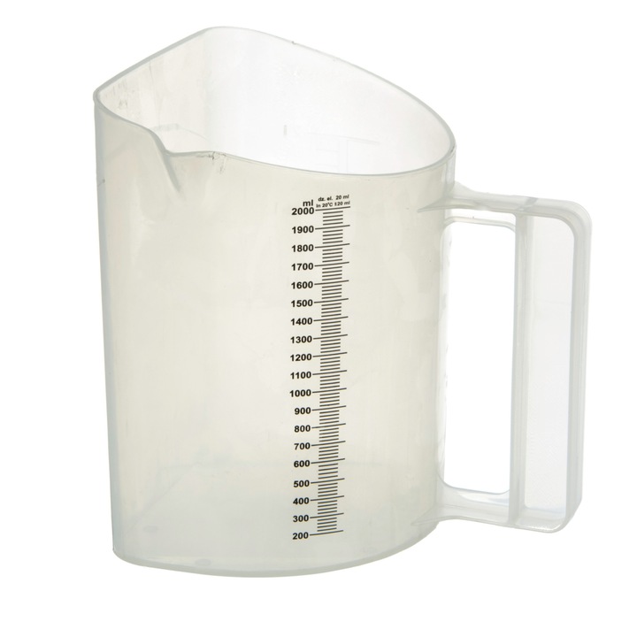 Pahar gradat, Bott, 2000 ml, Transparent