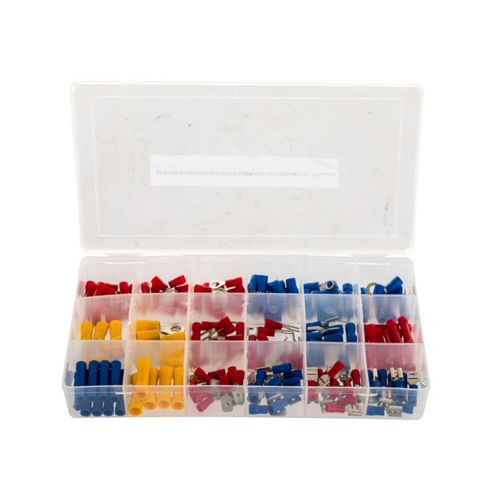Csatlakozó készlet, Elektromos kábelsaruk, 175 db