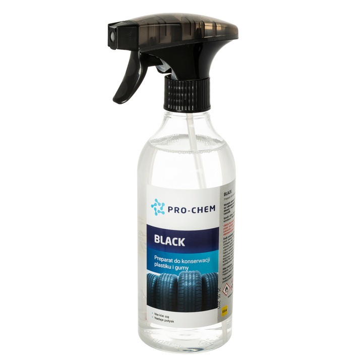 Műanyag és gumi karbantartó szer, 500ml, fekete, Pro-Chem