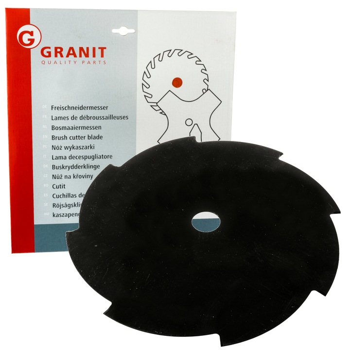 Disc pentru motocositoare, Granit, 250 mm, Negru