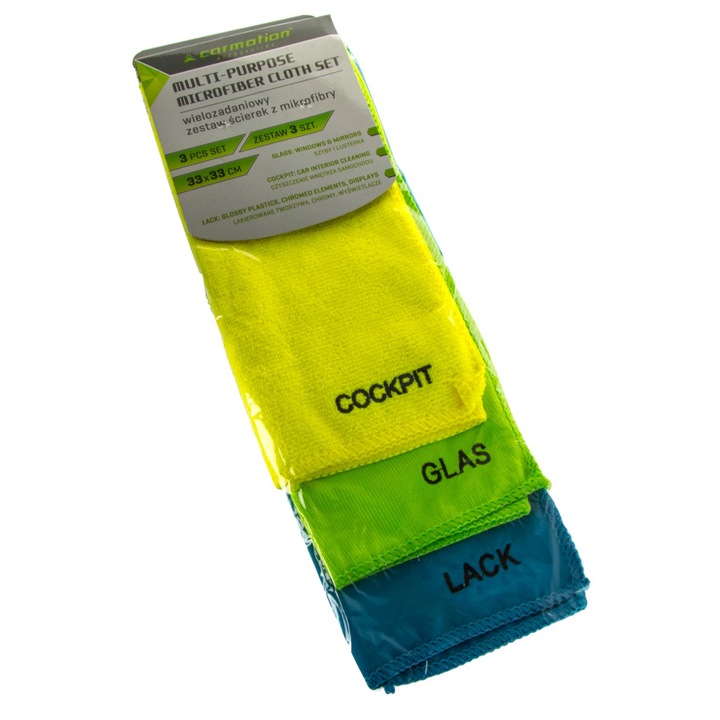 Set 3 lavete, Carmotion, Microfibra