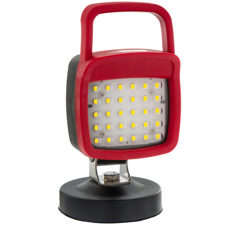Lampa de lucru, Granit, LED, 90 W, 400 lm, Rosu/Negru
