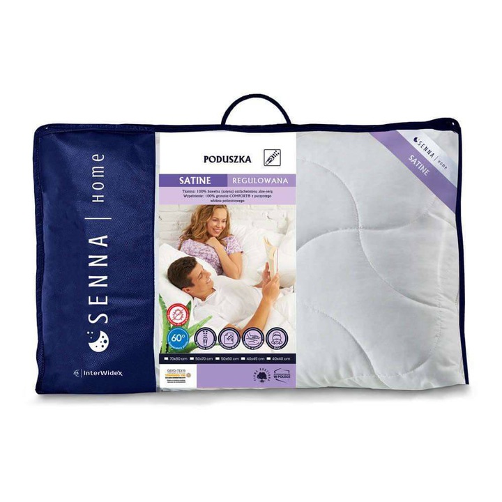 Párna 50×60 SATIN 100% pamut AloeVera Satin