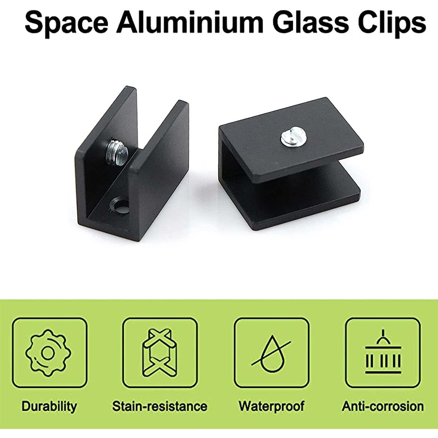 Set 10 cleme fixare rafturi, Negru - eMAG.ro