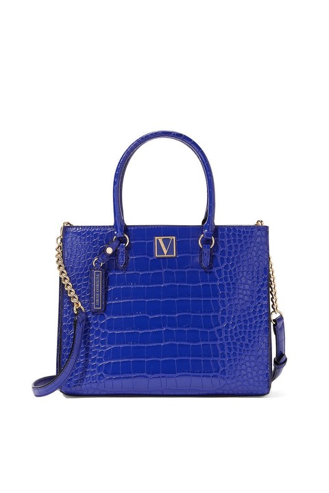 Чанта, структурирана чанта Victoria, Sapphire Croc