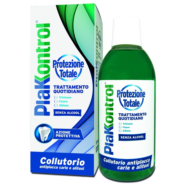 Szájvíz PlaKKontrol Total Protection Triclosan alkohol nélkül 500ml