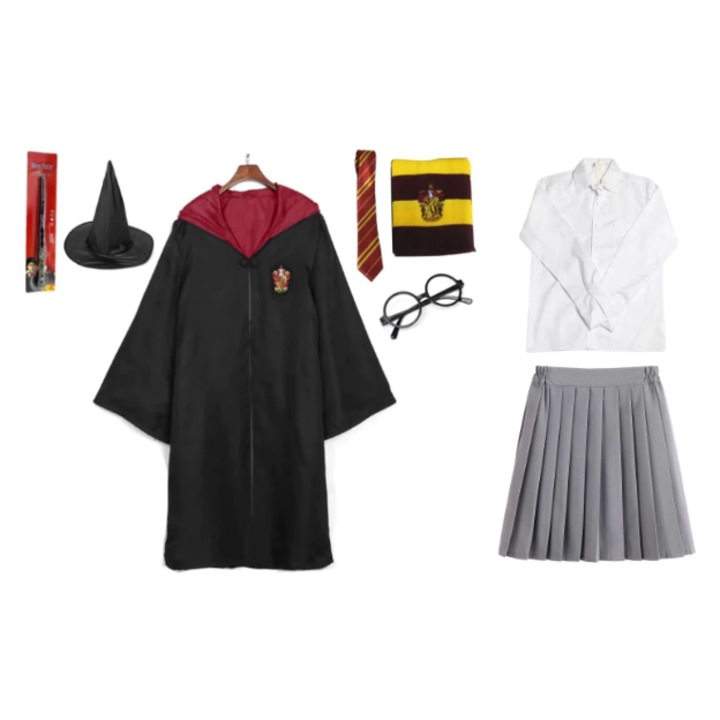 Set costum fete Harry Potter, Griffindor, multicolor, BebeNani, 125