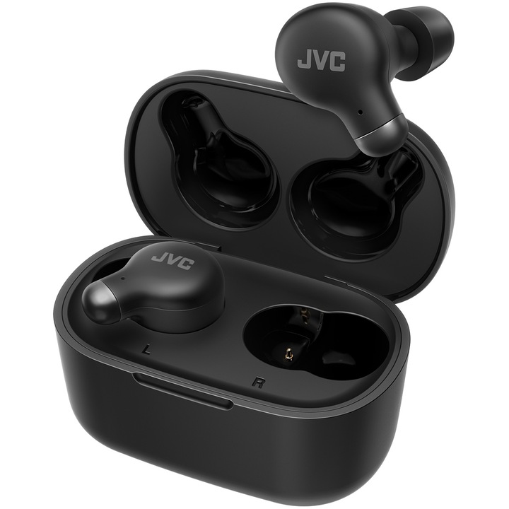 Casti audio In-Ear JVC HA-A25T-BN-E, Bluetooth, True Wireless, Negru