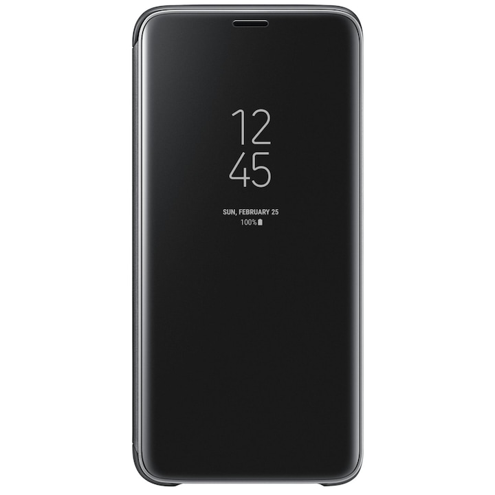 Clear View tok Samsung Galaxy A50 készülékhez, fekete