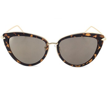 Ochelari fashion de soare model cat eyes, rame animal print si auriu, DyStyle Ochelari fashion de soare model cat eyes, rame animal print si auriu, DyStyle