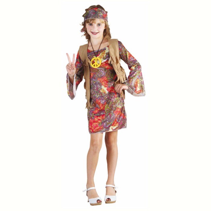 Costum Hippie Girl 4-6 ani EuroCarnavales