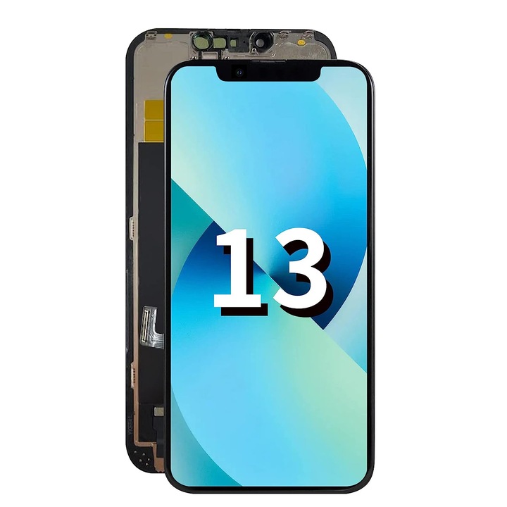 Apple iPhone 13 съвместим дисплей, Черен, LCD, Сензорен екран, Най-добро качество