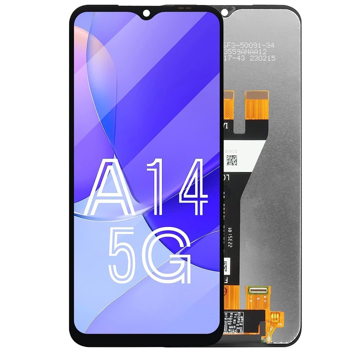 Съвместим с дисплей Samsung A14 4G/5G 2023 (SM-A146B/A145F), черен, LCD, сензорен екран, най-добро качество