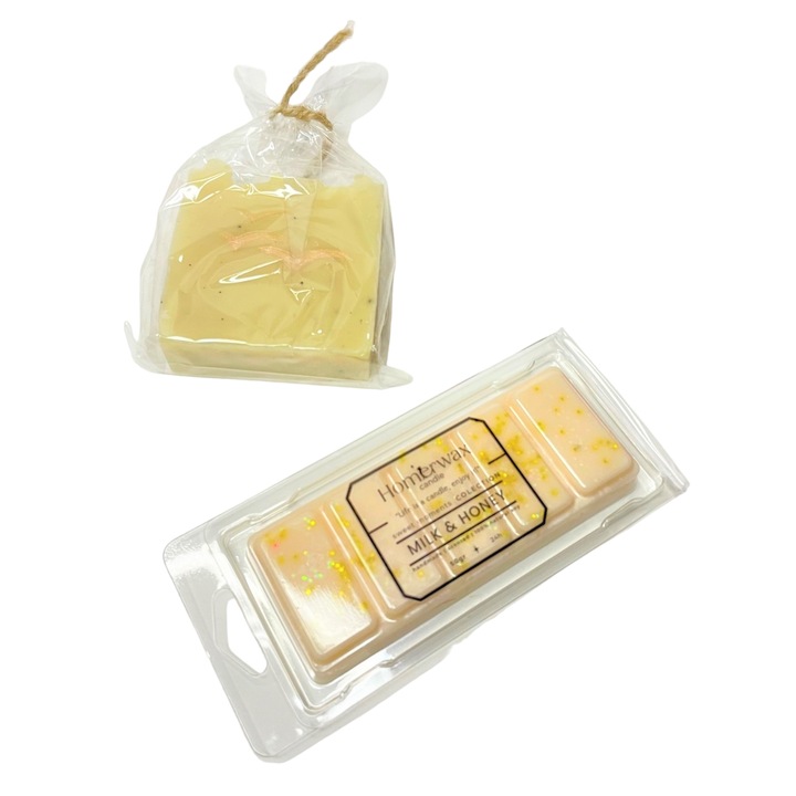 СПА комплект, мляко и мед, 50 гр. и натурален сапун