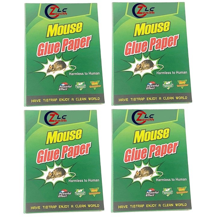 Set 4 capcane soareci si sobolani cu lipici