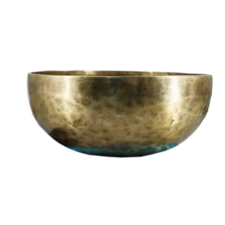 Bol tibetan, ochi de tigru, fabricat manual, din 7 metale, terapeutic, 21 cm