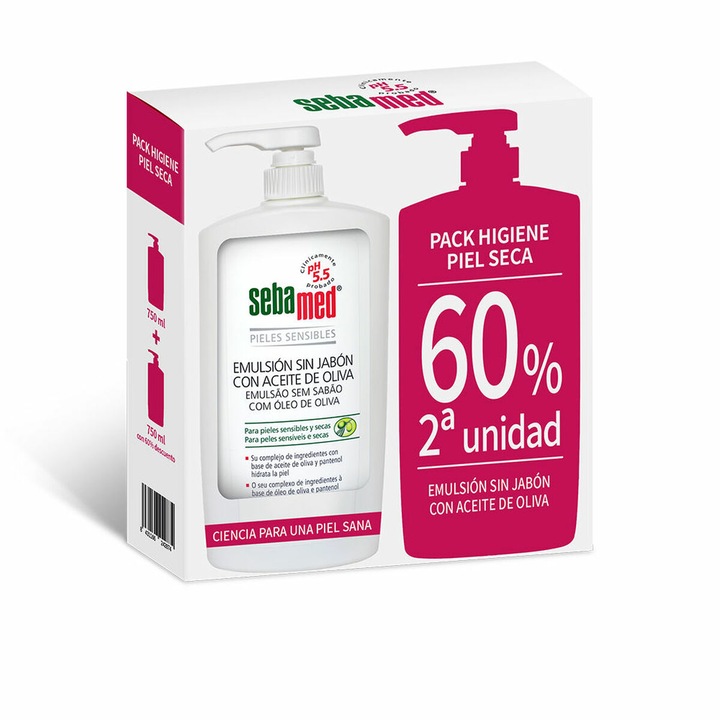 Sebamed tusfürdő szappan nélkül olívaolajjal, 2 db, egyenként 750 ml