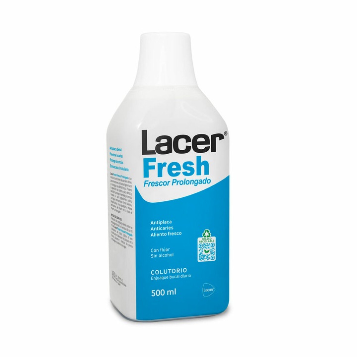 Lacer Lacerfresh szájvíz, 500 ml, alkoholmentes, friss lehelet