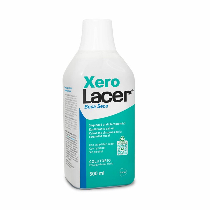 Apa de gura, LACER, Alb/Albastru, 500ml