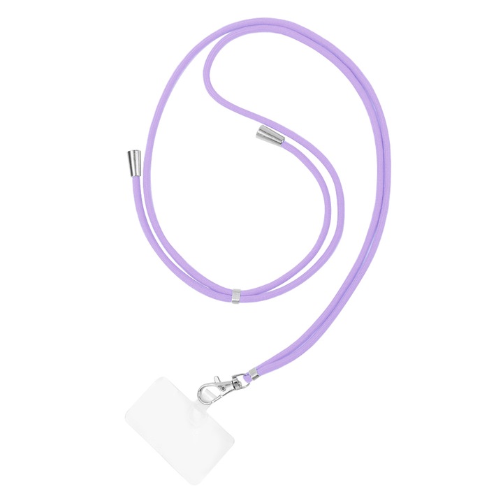 Snur Strap pentru Telefon, Compatibilitate Universala, Material Textil, Rezistent si Practic, Lila