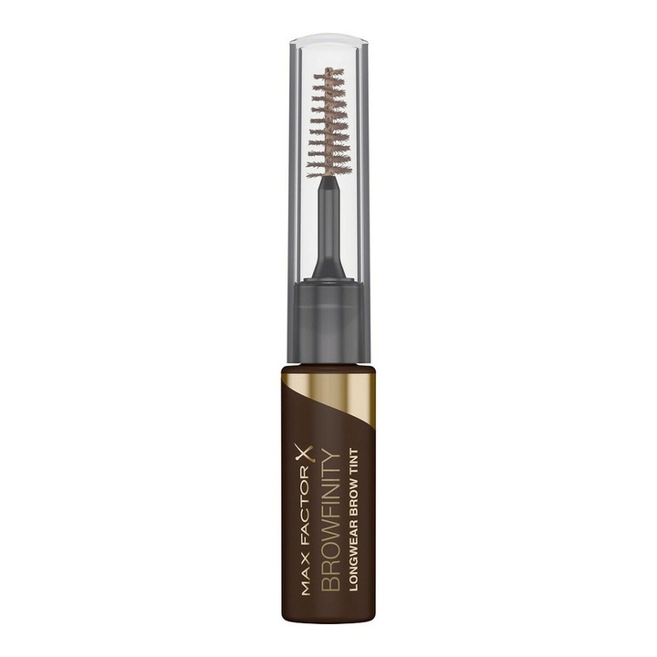 Gel cu pensula pentru sprancene, Max Factor, Super Long Wear, 01 maro moale, 4,2 ml