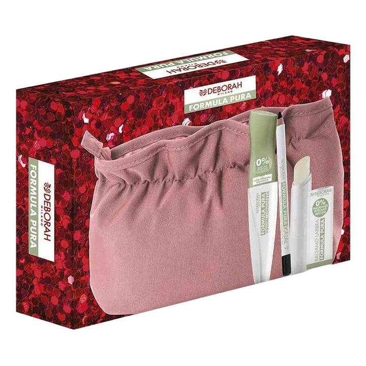 Set machiaj Formula Pura, Deborah, Balsam de buze / Rimel / Creion ochi