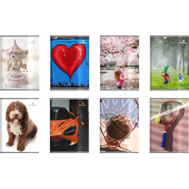 Set 12 caiete Ecada A5 48 file, Matematica