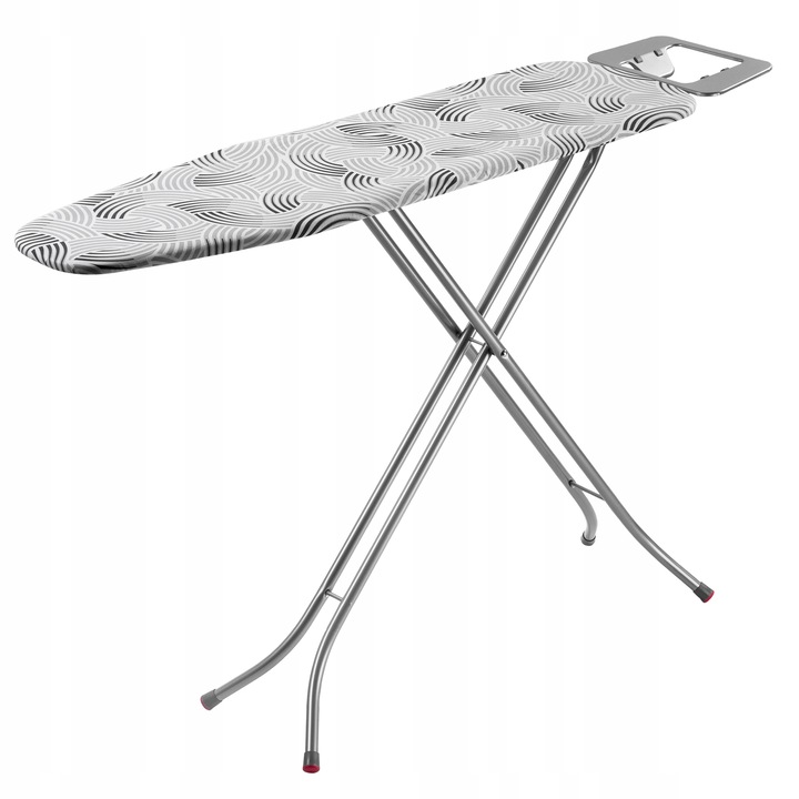 Дъска за гладене с дръжка, Kadax, 132 х 34 см, Сиво\Бяло