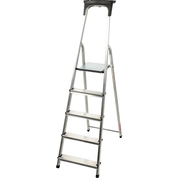 Multifunkcionális létra, Kadax, Alumínium, 5 lépcsős, Ezüst