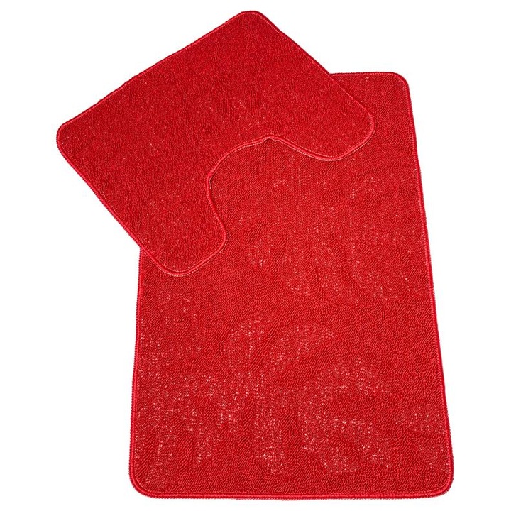 Set 3 piese covorase baie rosu