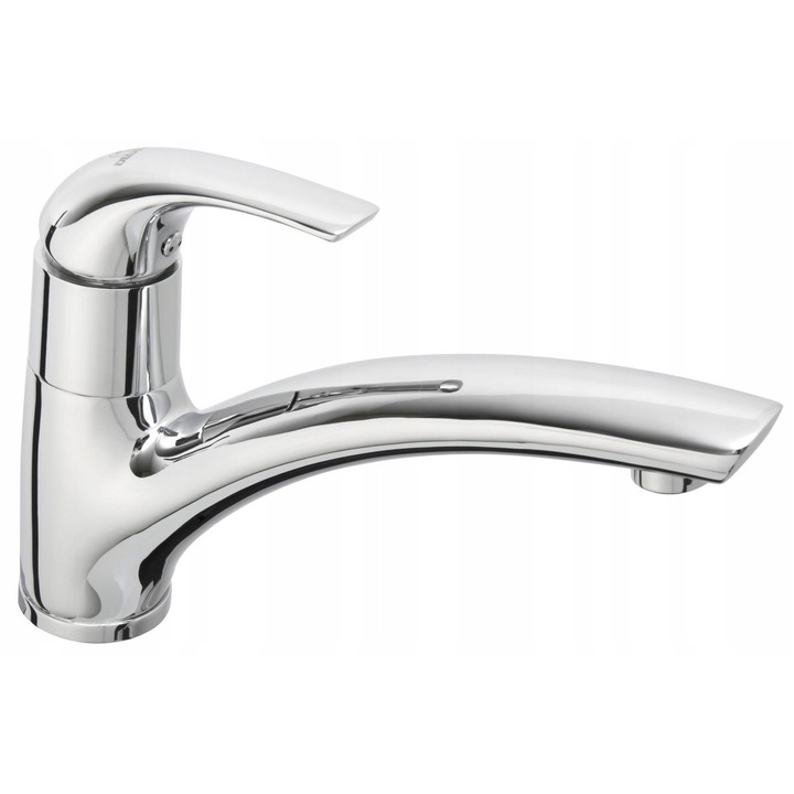 Konyhai mosogató csaptelep mozgatható fúvókával, gyémánt, 350 mm, sárgaréz, króm