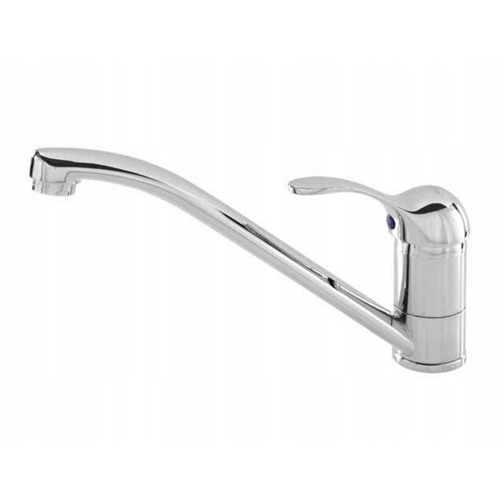 Konyhai mosogató csaptelep mozgatható fúvókával, 350 mm, sárgaréz, ezüst