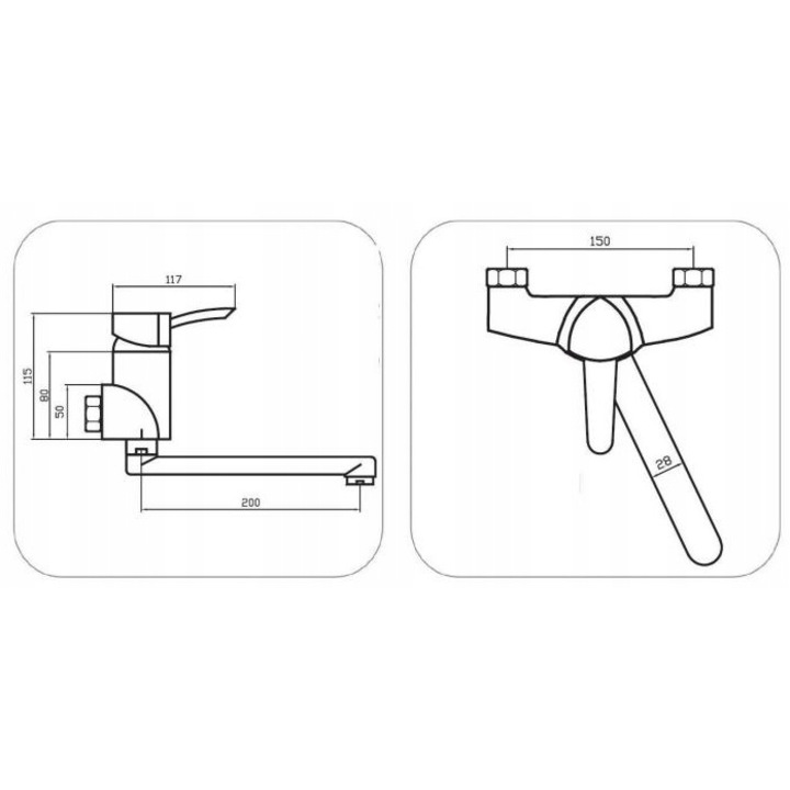 Baterie cada cu duza mobila, Diamond, Alama, Argintiu