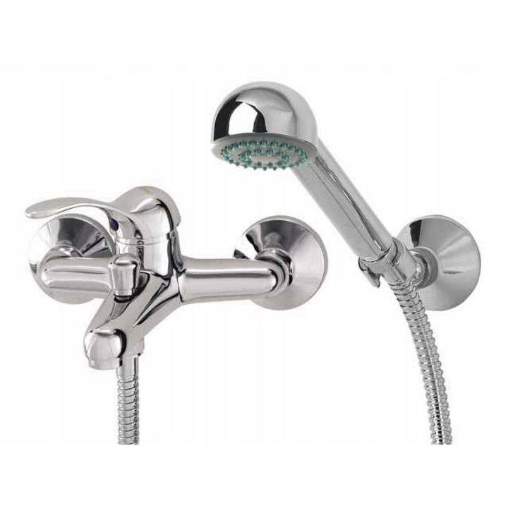 Kád csaptelep mozgatható fúvókával, gyémánt, sárgaréz, ezüst