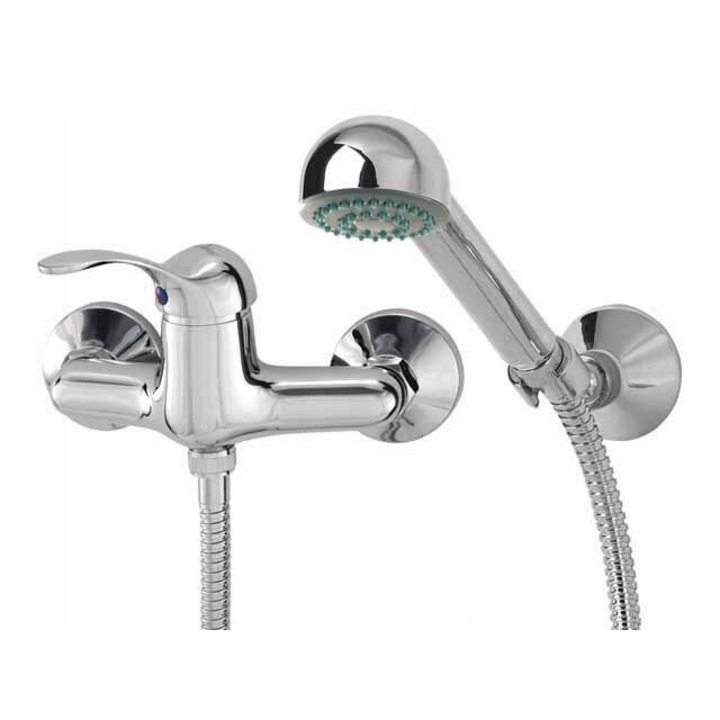 Zuhany csaptelep, gyémánt, 1/2 x 3/4 hüvelyk, sárgaréz, ezüst