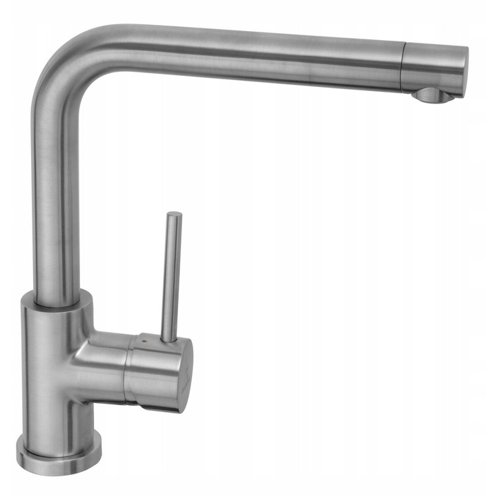 Konyhai mosogató csaptelep mozgatható fúvókával, 350 mm, sárgaréz, ezüst