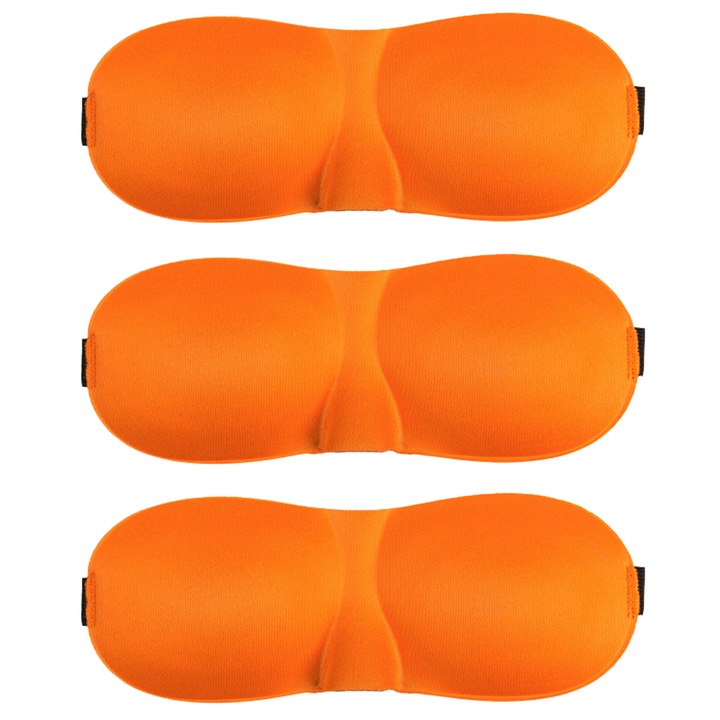 Set de 3 Masti de Dormit, Blocare Lumina, potrivite si pentru Dormit pe Lateral, Portocaliu